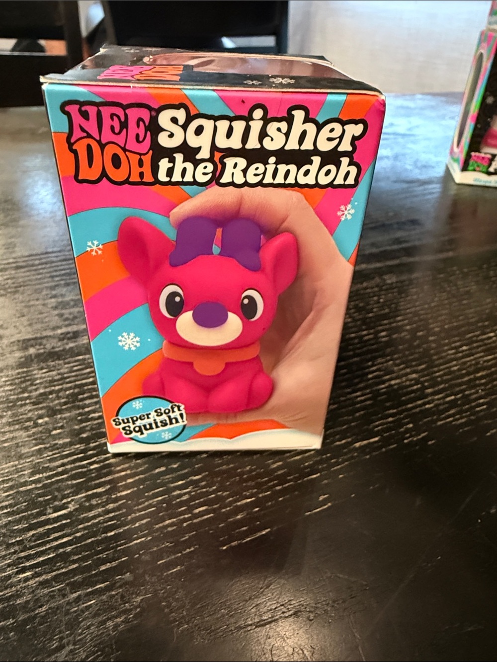 Nee Doh Squisher the Reindoh - Orange Plush Fidget Toy - Picture 2 of 4